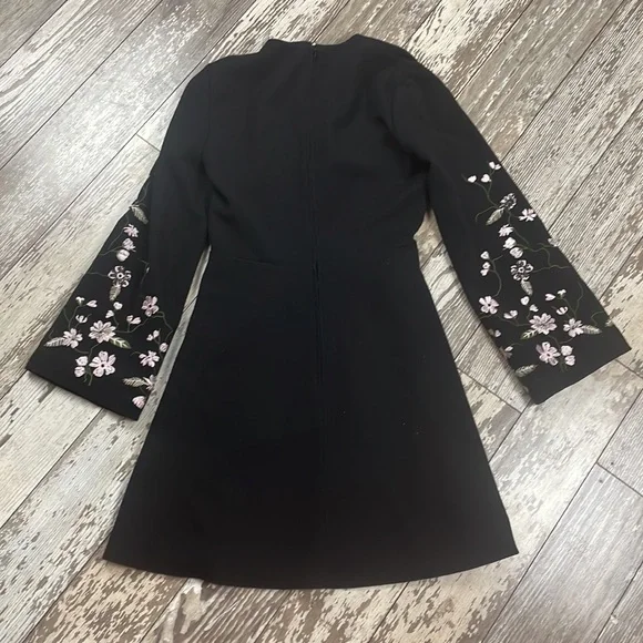 H&M Embroidery Black Dress